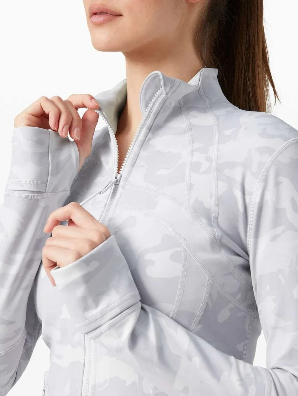 Lululemon Define Jacket Lux Jacquard In Cognito Camo Alpine White Multi
